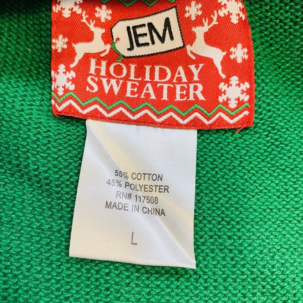 Jem Boys Santa Holiday Sweater with Removable Hat, - Picture 6 of 7